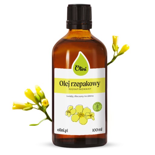 Za studena lisovaný repkový olej, nerafinovaný Olini 100 ml
