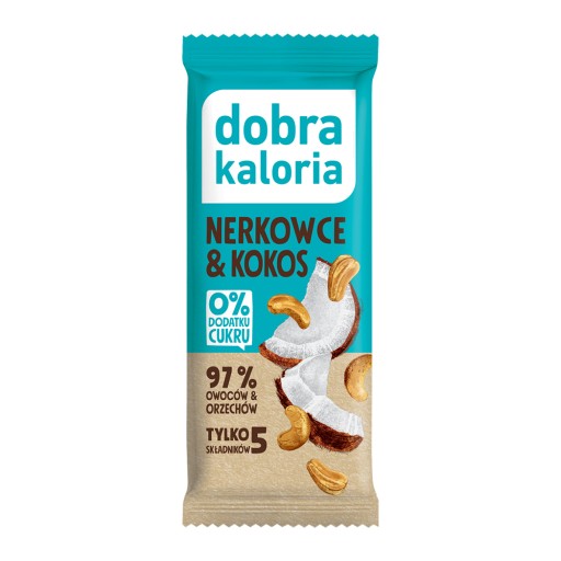 Zdravá kešu a kokosová tyčinka bez pridaného cukru Dobrá kalorická VEGE