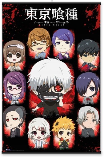 Tokyo Ghoul chibi Plagát anime hrdinov 61x91,5