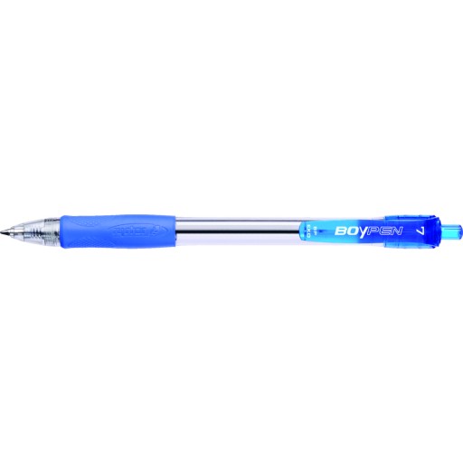 RYSTOR Boy-Pen zasúvacie guľôčkové pero, 0,7 mm, MODRÝ VODEODOLNÝ atrament