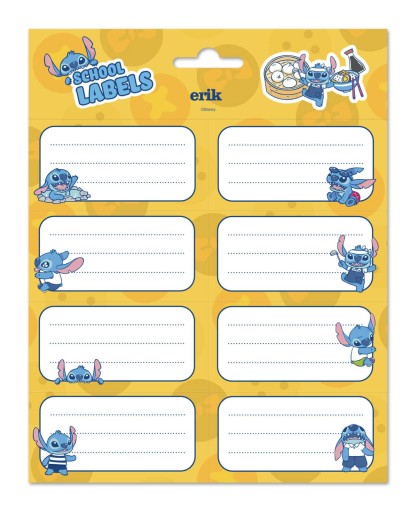 Nálepky na zošity Disney Stitch 16 ks.