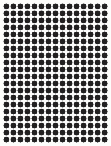 Nálepky CIRCLES Bodky 1cm 300ks Čierna