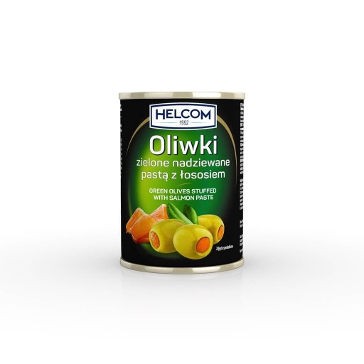 Zelené olivy plnené lososovou pastou Helcom 300ml