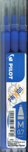 3 náplne do pera Pilot Frixion 0,7 mm modré