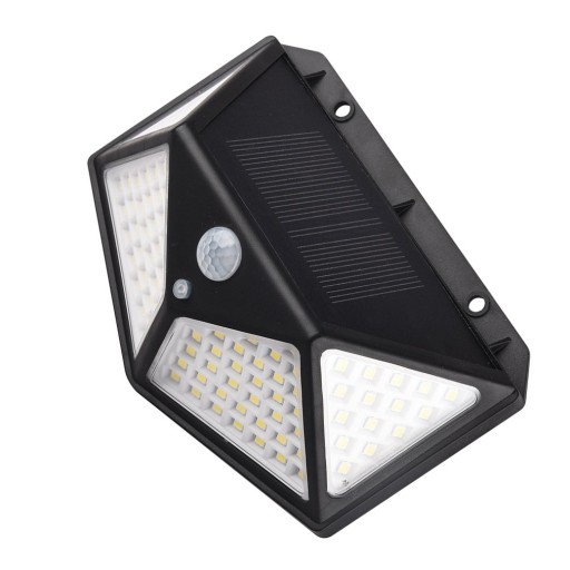 SOLÁRNE FASÁDNE SVÍTIDLO 100 LED SO SÚMRAK A SENZOR POHYBU, ZÁHRAD.