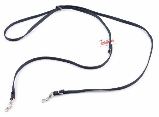 Vodítko pre psa TAPE nastaviteľné 20mm 110-185cm ČIERNA