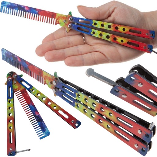 Tréningový motýľový nôž TUPÝ HREBEŇ BALISONG CS:GO DARČEK NA TRÉNING