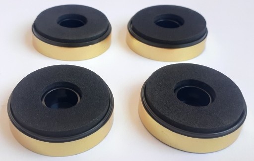 4x NOŽKY POUZDRA fi 40mm PEVNÉ ZLAT