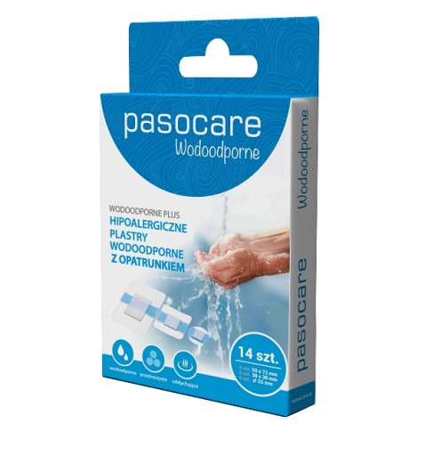 Pasocare Vodeodolné náplasti s obkladom 14 kusov