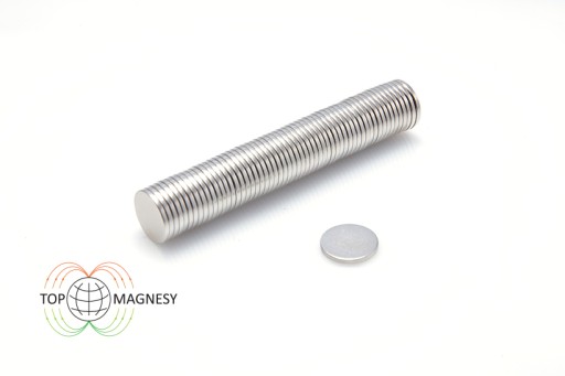 Neodymový magnet valcový MW 10x1 mm N38 50 ks.
