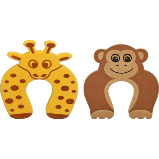 Penové zarážky zámok dverí Animals 6 ks.