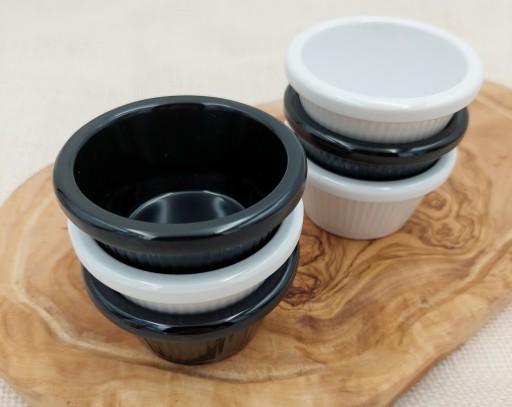 Šalátová misa melamínová ramekin, 7,5 cm, biela FROST