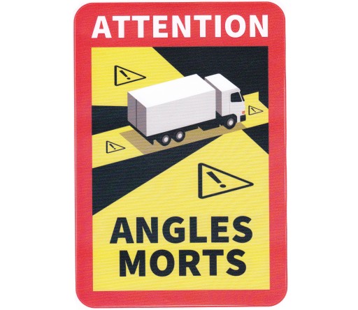 Nálepka Attention Angles Morts Martwe Pola TIR