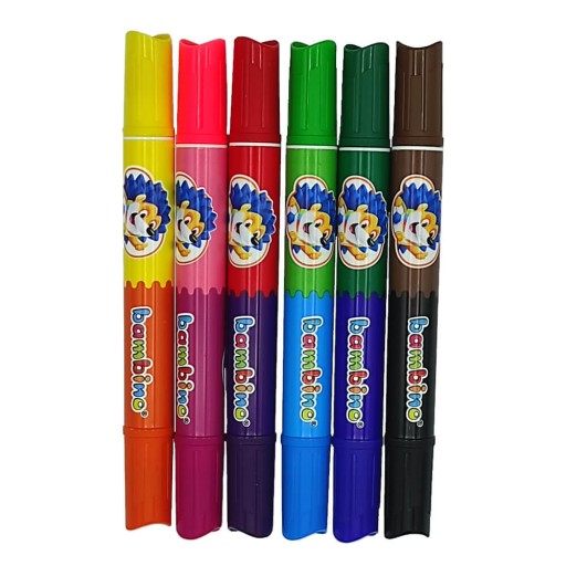 Obojstranné fixky, hrubé fixky 6/12col BAMBINO