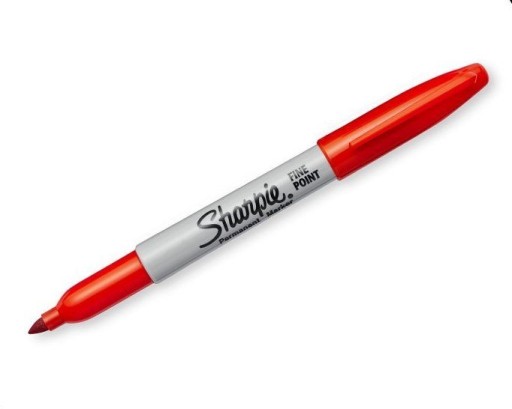 SHARPIE FILTER S JEMNÝMI BODMI | Červená | Hrot 0,8 mm | Značka | Marker