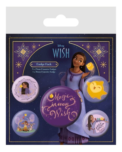 Špendlíky na batoh Wish Magic In Every Wish Sada 5 kusov
