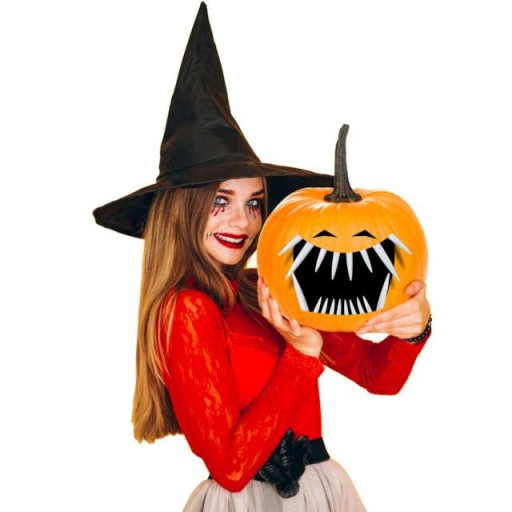 ozdoba HALLOWEEN zuby TEKVINY zuby x18