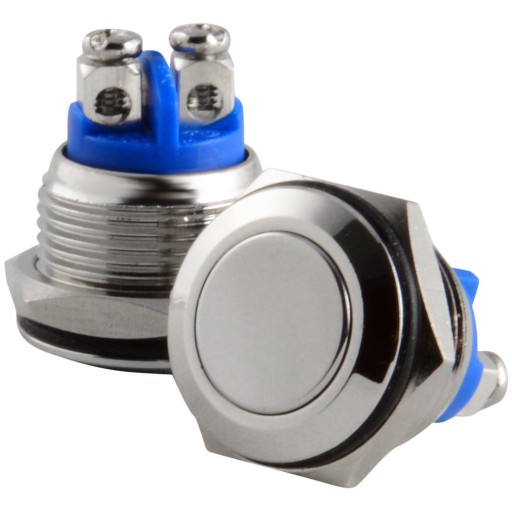 Momentálny monostabilný tlačidlový spínač 16mm 12v 24v 230v 3A odolný proti vandalizmu