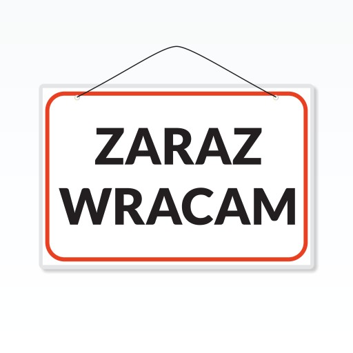 Laminátová doska A5 ČOSKORO VRÁTIM SA