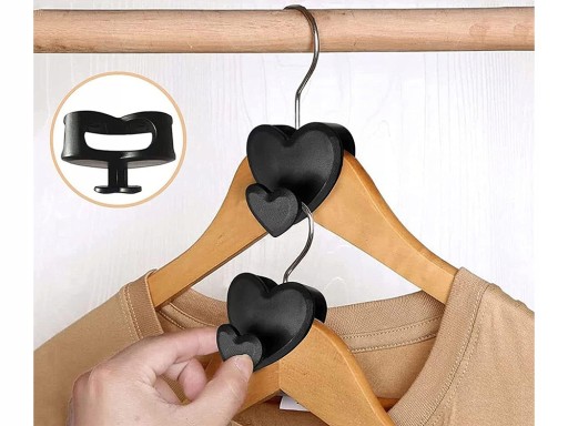 HEART vešiak na šaty, 12 ks držiak na vešiaky do šatníka