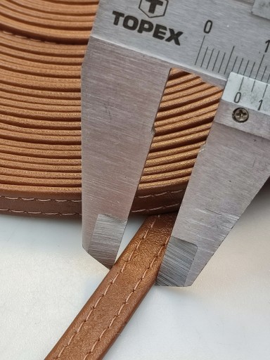 Kožený popruh na topánky 8 mm / 100 cm hnedý