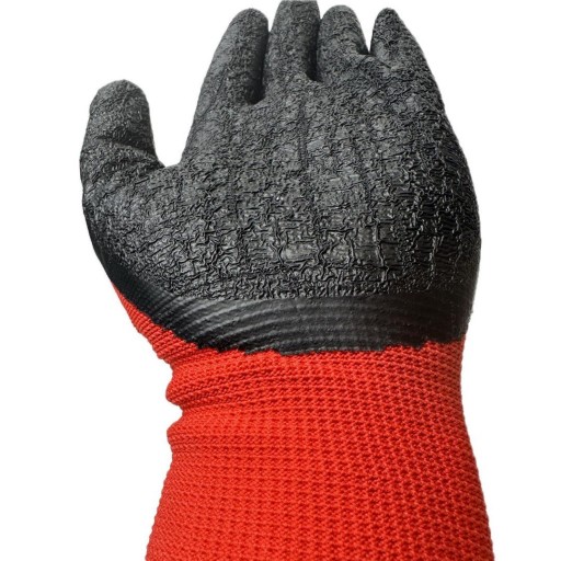 Pracovné rukavice STALCO BOZP do záhrady a garáže, polyester 9, červené