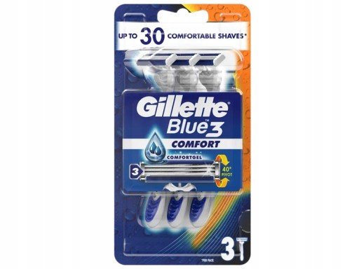 GILLETTE BLUE 3 KOMFORTNÉ JEDNORÁZOVÉ holiace strojčeky 3 KS