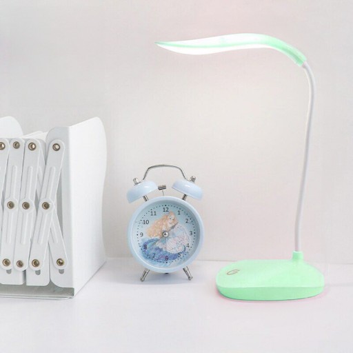 LED DOTYKOVÁ LAMPA ZELENÁ ŠKOLA USB STOJAJÚCA BEZDR