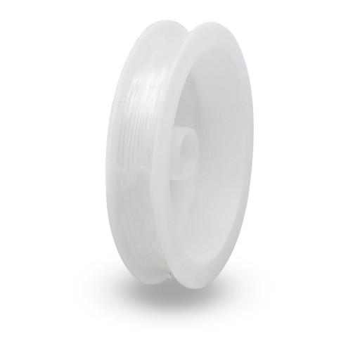 Elastická silikónová niť, na výrobu šperkov, bezfarebná, 0,8 mm, 7,5 m