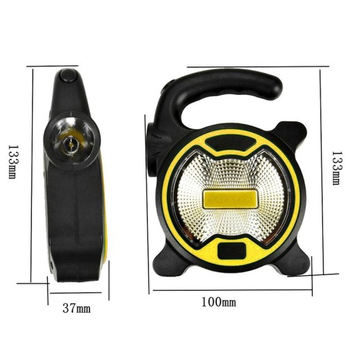 VÝKONNÁ COB LED DIELENSKÁ LAMPA S RÚČKOU