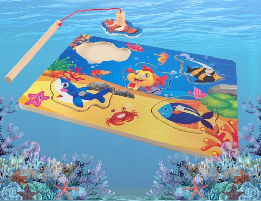 Arkádová HRA FISH ROD PUZZLE magnet