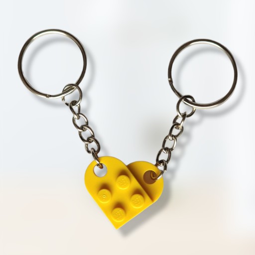 KĽÚČENKA z LEGO kociek Srdce Keychain Darček 2 ks ku Dňu žien