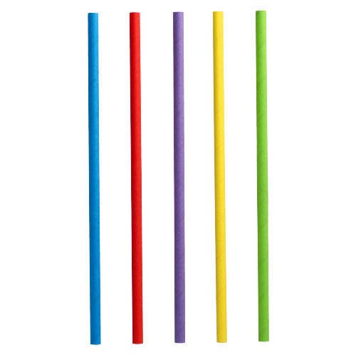 SHAKE papierové slamky 100 ks. 25 cm x 8 mm zmiešané farby