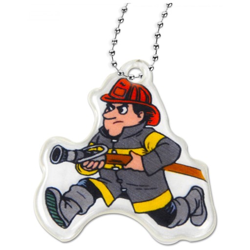 REFLEXNÝ PRÍvesok FIREFIGHTER chránič reflexná kľúčenka odrazka pre deti