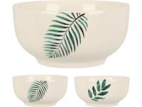 Porcelánová MISKA na vločkovú polievku Na šalát White leaf 320ml