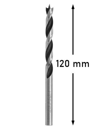 Vrták do dreva do MDF drevotrieskových dosiek 10x120mm na vŕtanie 1ks Hoegert