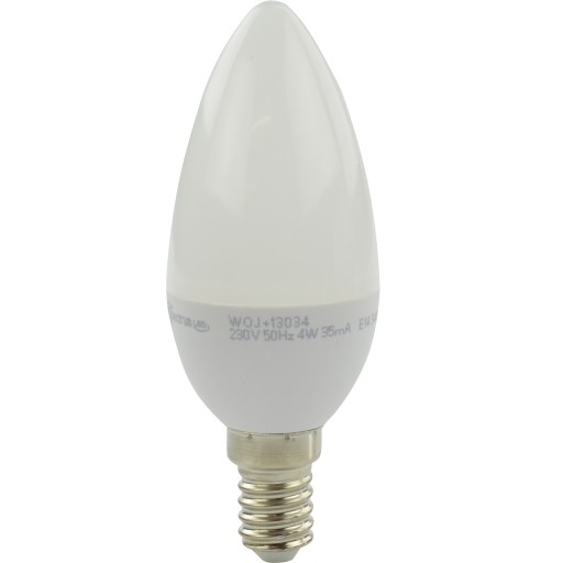 LED žiarovka na sviečku SMD 2835 E14 WARM 340lm 4W