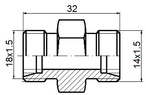 HYDRAULICKÝ KONEKTOR REDUKCIA BB 18/14 ROV