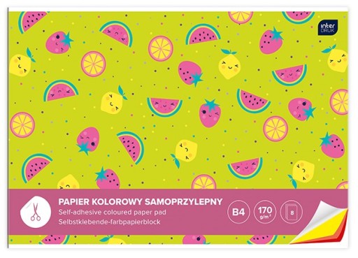 Zápisník zo samolepiacich farebných papierov INTERDRUK