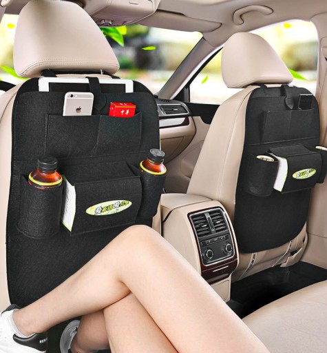 ORGANIZÉR PLSTENÝ CHRÁNIČ NA CHRBTU AUTOSEDAČKY, VRCHNÁ NA VELCRO