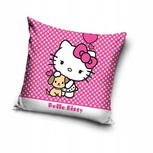 Plyšová dekoračná OBLIECKA na vankúš HELLO KITTY 40x40 cm ZAMAT