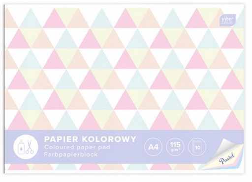 FAREBNÝ PAPIER A5 BLOK NA ZÁPISNÍK 10 PASTELOVÝCH LISTOV