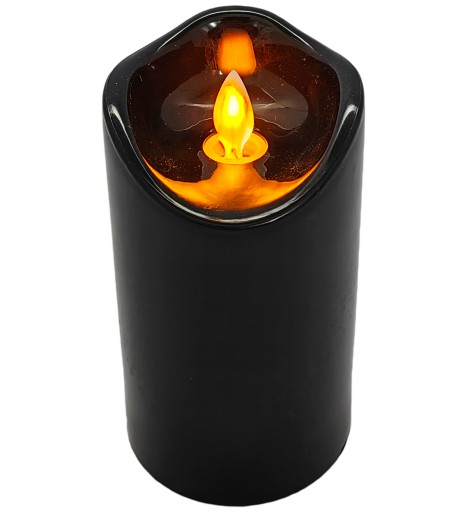 LED vložka na sviečky, pohyblivý plameň, sviečka s pohyblivým plameňom, čierna