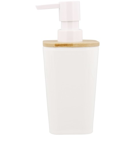 ZÁSOBNÍK ČIERNEHO BAMBUSOVÉHO MYDLA 17CM PLASTOVÝ ODOLNÝ KAPACITA 350 ML