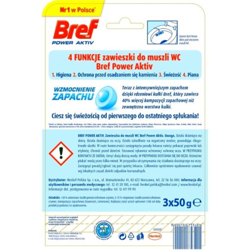 Bref Power Aktiv - Set, 3 WC kocky - Ocean