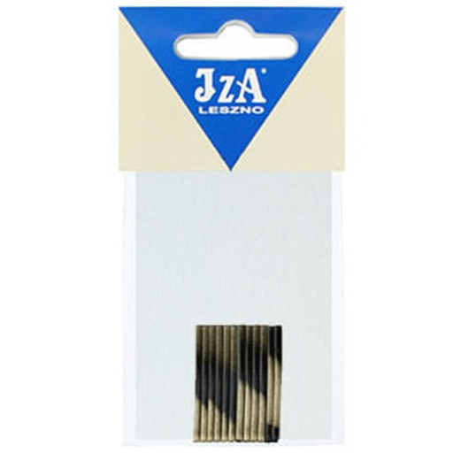 IZA STRAIGHT PIN BROTS BEZ GULIČKY ZLATÁ A ČIERNA 4cm 12ks