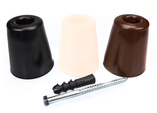 NÁRAZNÍK DVERÍ GUMOVÝ NÁRAZNÍK XXL 80 MM ŠEDÝ