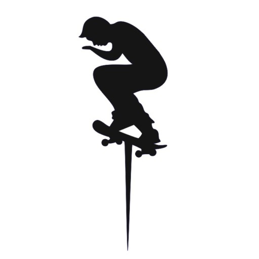 Skate skateboardista skateboard topper skater figúrka Plexi Black