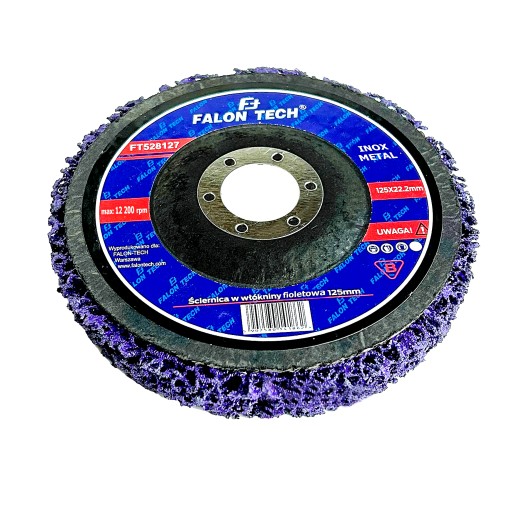 BRÚSNY DISK ČERNÝ VLAS NA ODSTRAŇOVANIE HRDZY NETKANÝ KOV INOX 125