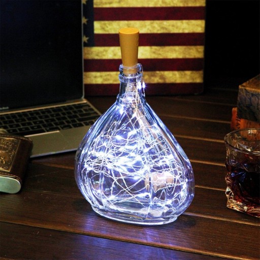 UZÁVER FĽAŠE GARLAND ZÁHRADNÁ ZÁSTRČKA LED LAMPY DRÔTE TEPLEJ BIELY